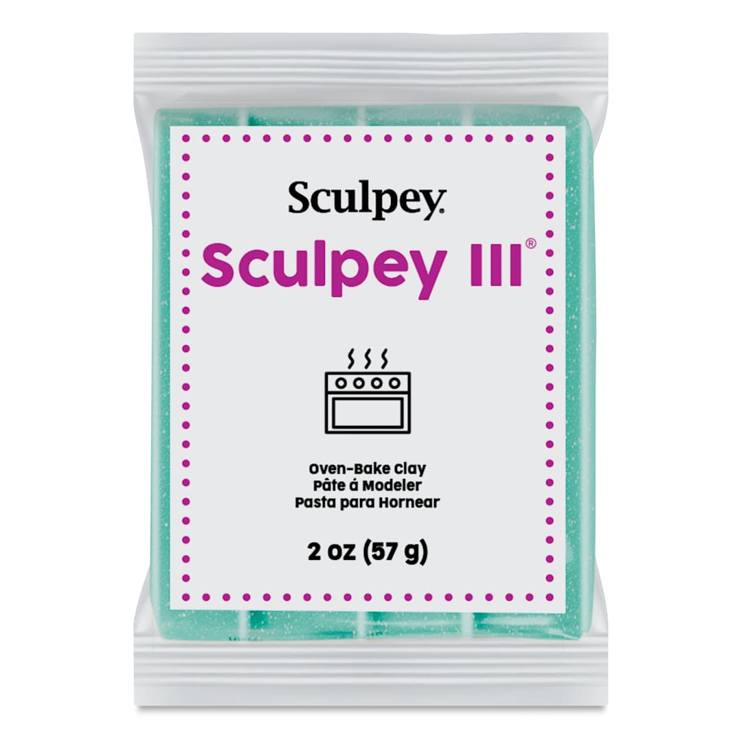 Open in modal - Sculpey III - Turquoise Glitter, 2 oz