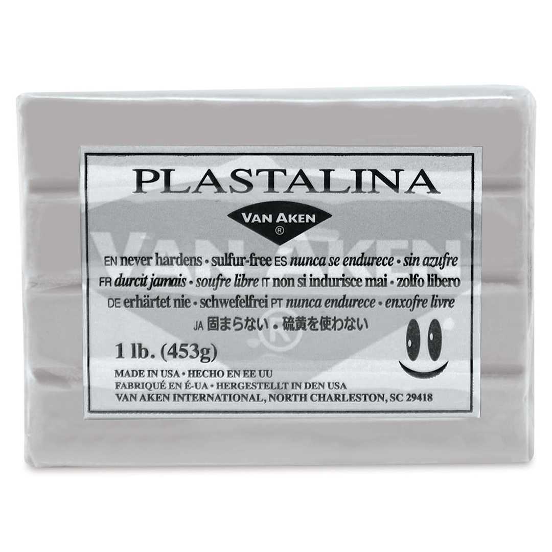Open in modal - Van Aken Plastalina Modeling Clay - 1 lb, Silver Gray