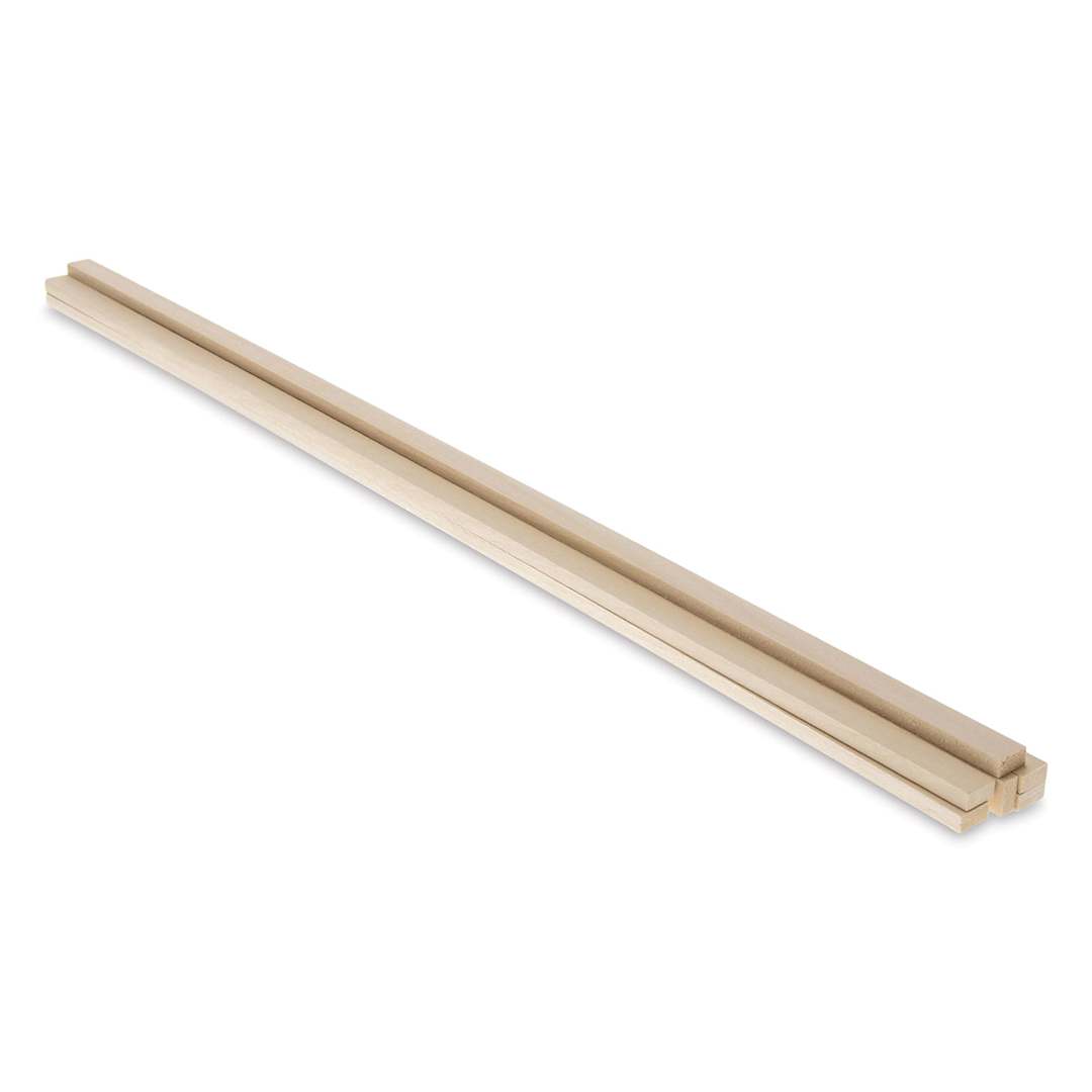 Open in modal - Midwest Products Basswood Strips - 6 Pieces, 1/4" x 1/2" x 24" (end view)