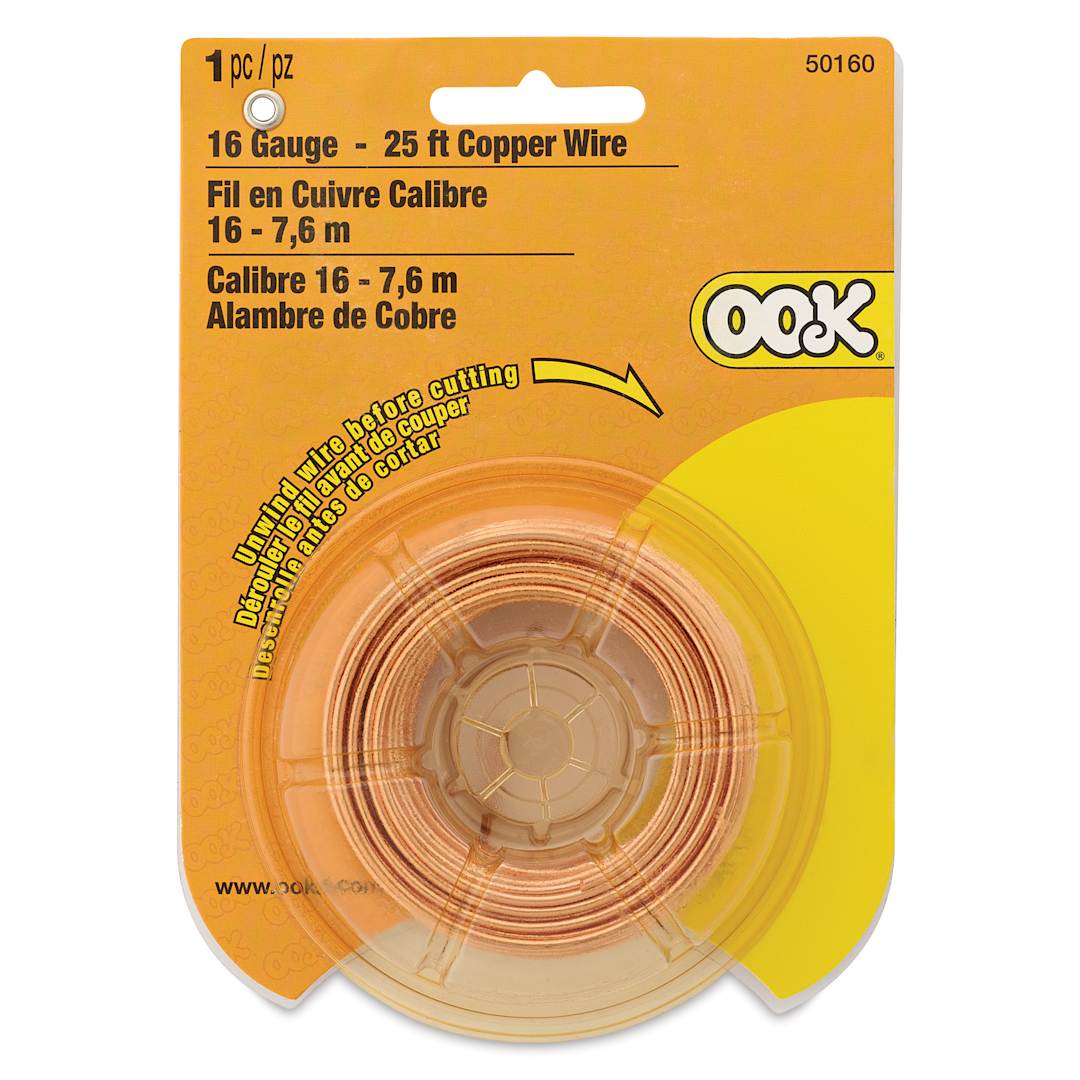 Open in modal - OOK Copper Specialty Wire - 16 Gauge, 25 ft, front of packaging