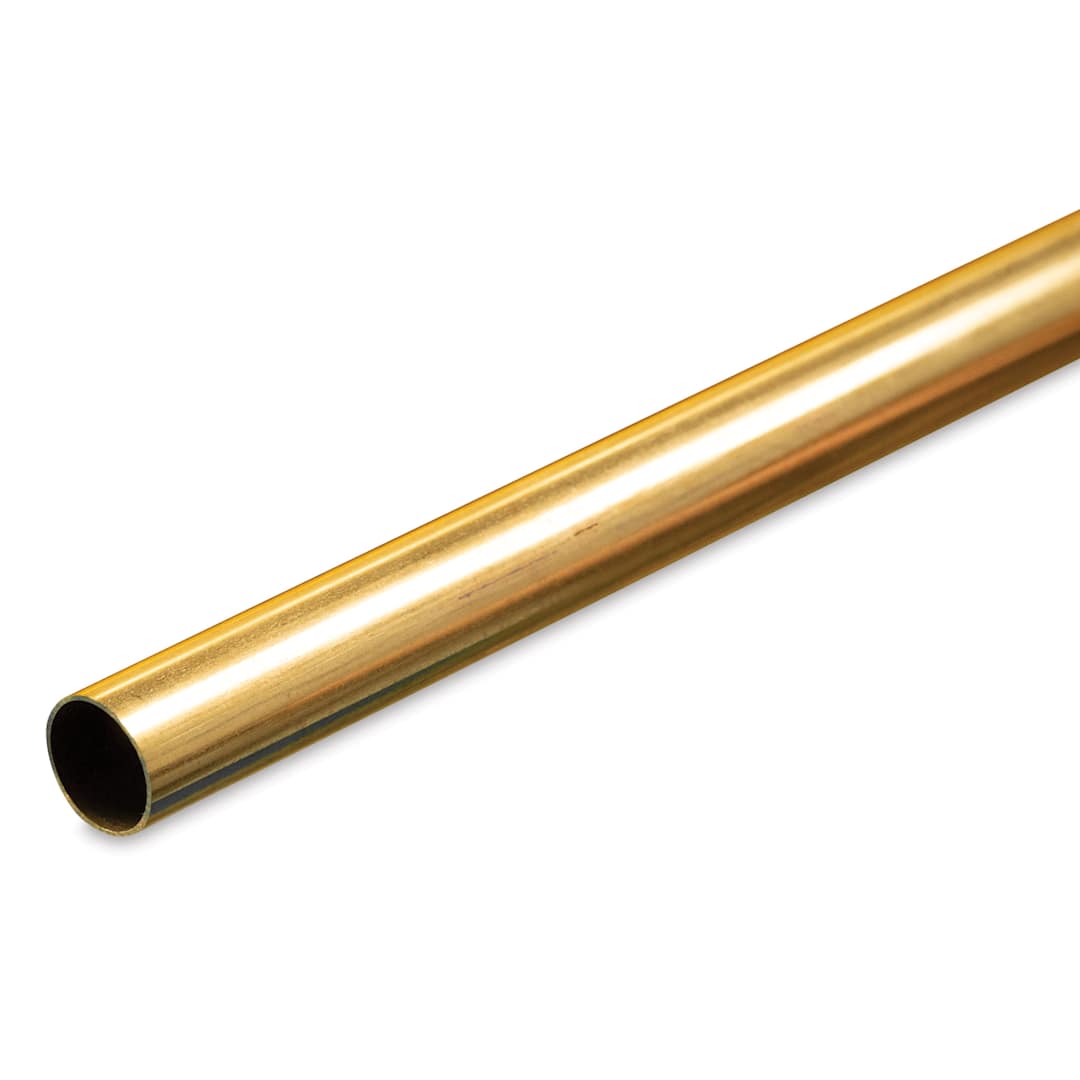 Open in modal - K&S Metal Tubing - Brass, Round, 3/8" Diameter, 36"