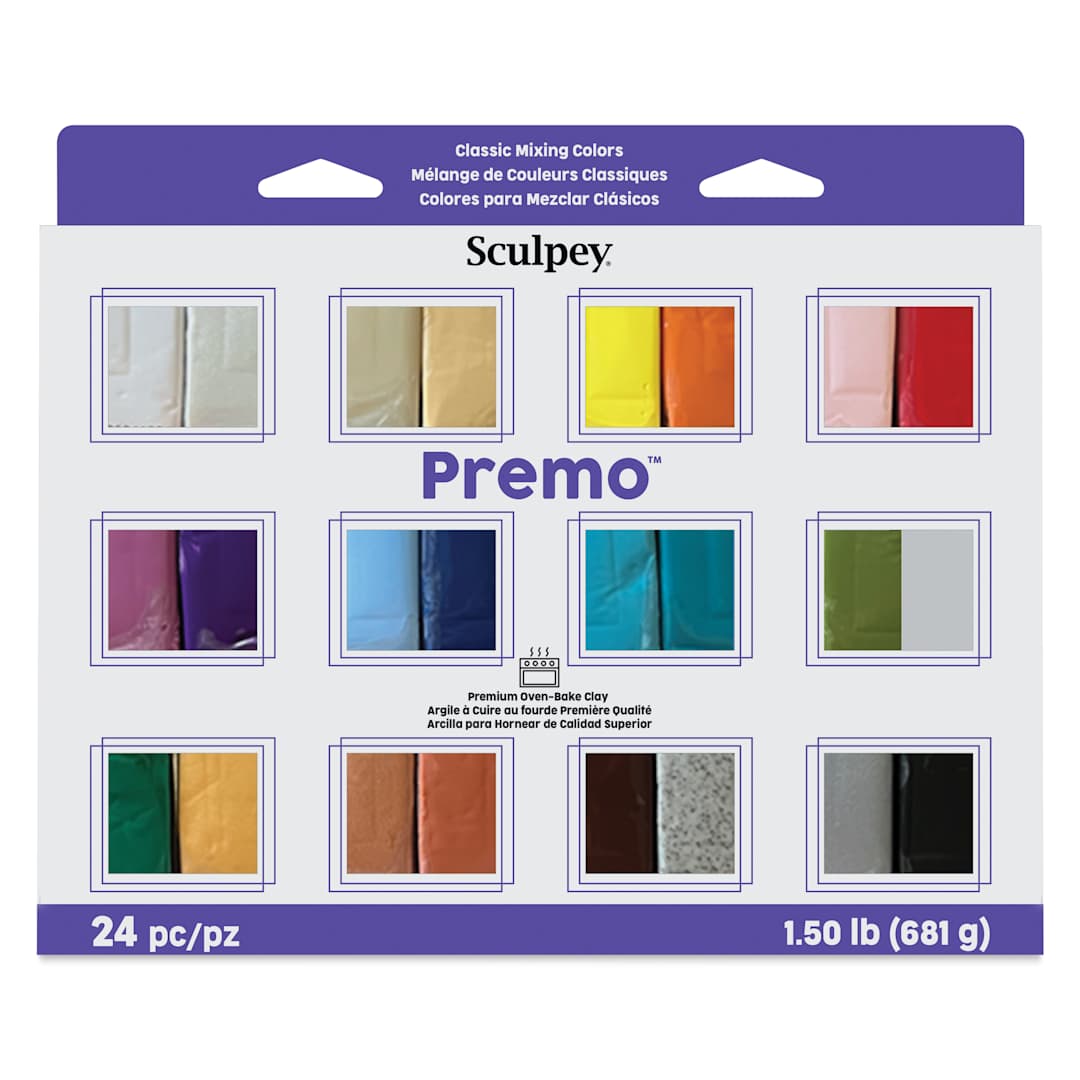 Open in modal - Sculpey Premo - Assorted Colors, Set of 24, 1 oz