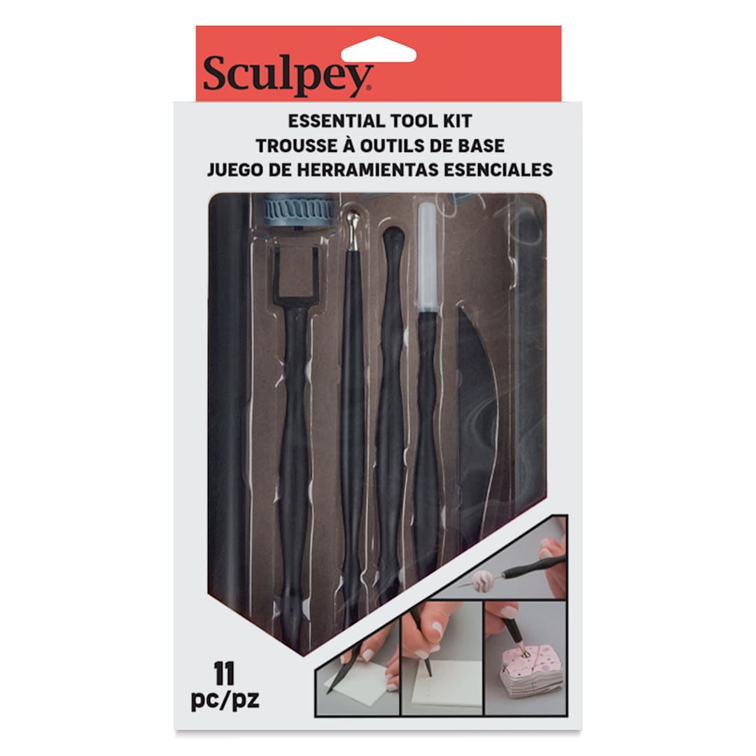 Open in modal - Sculpey Essential Tool Kit front of packaging