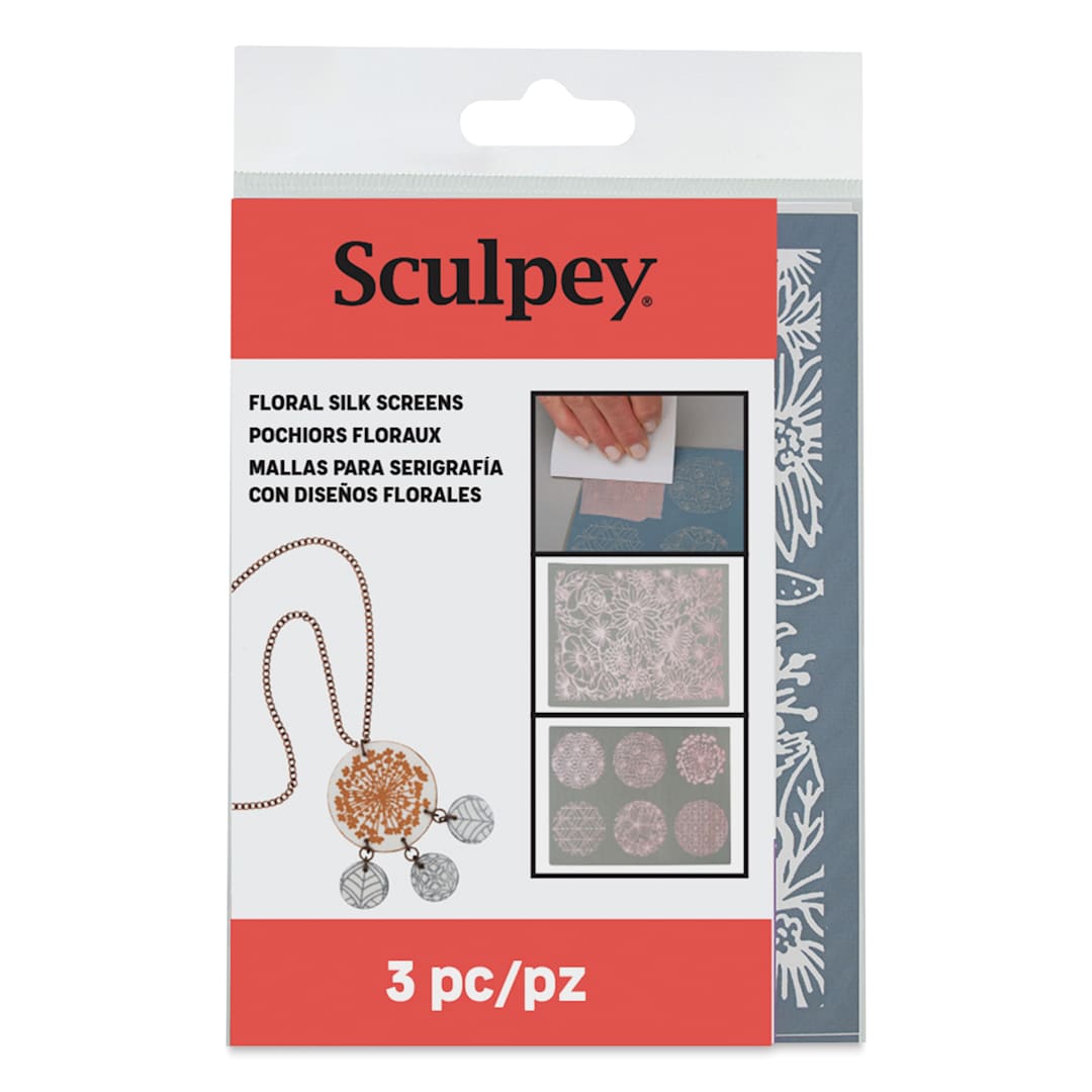 Open in modal - Sculpey Silk Screen - Florals front of packaging