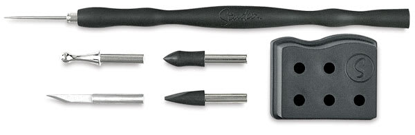 Open in modal - Sculpey Tools 5-in-1 Clay Tool Set - Components of set shown