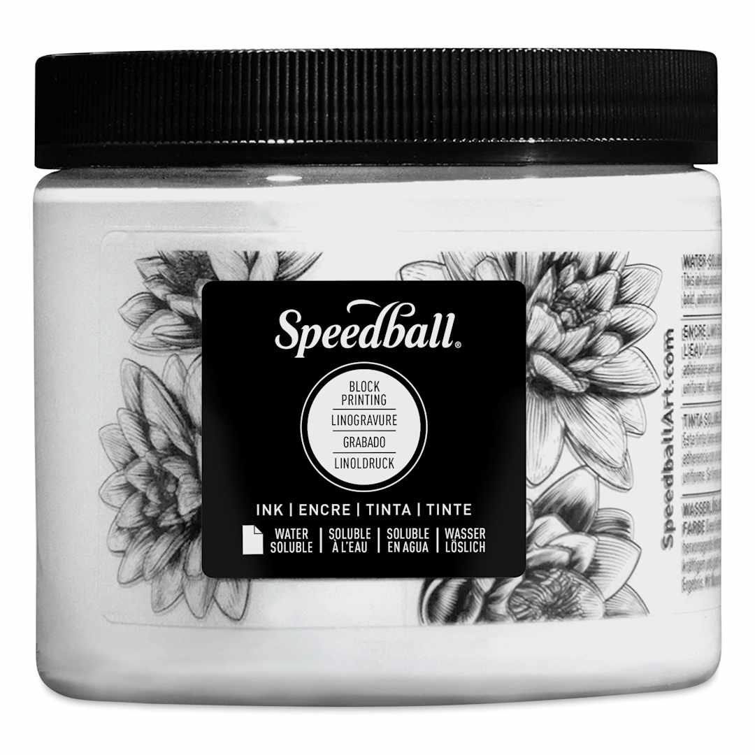 Open in modal - Speedball Water-Soluble Block Printing Ink - White, 16 oz