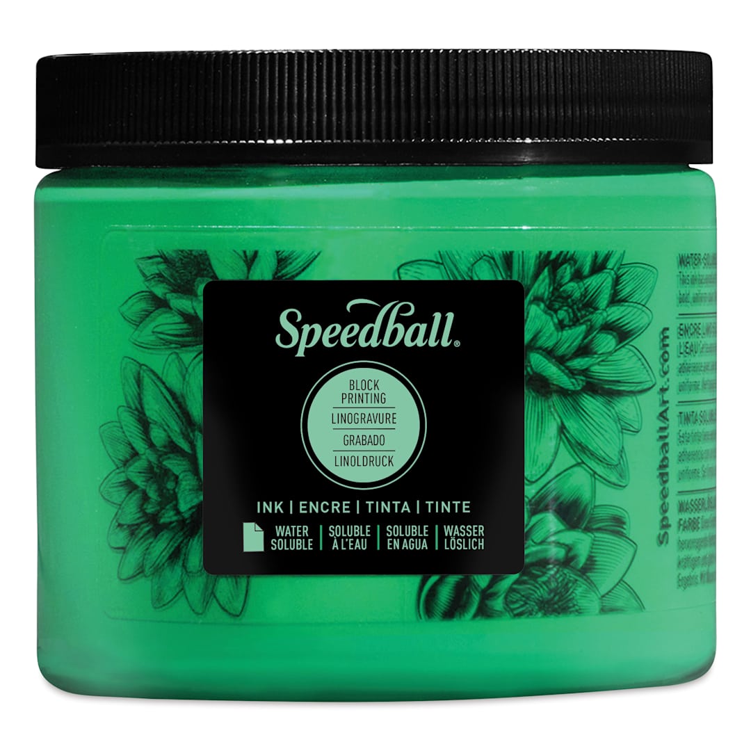 Open in modal - Speedball Water-Soluble Block Printing Ink - Green, 16 oz