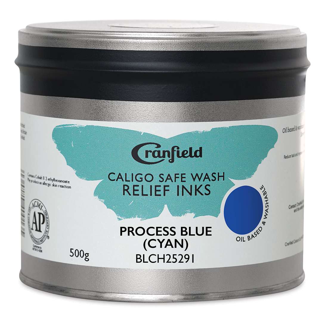 Open in modal - Cranfield Caligo Safe Wash Relief Ink - Process Blue (Cyan), 500 g