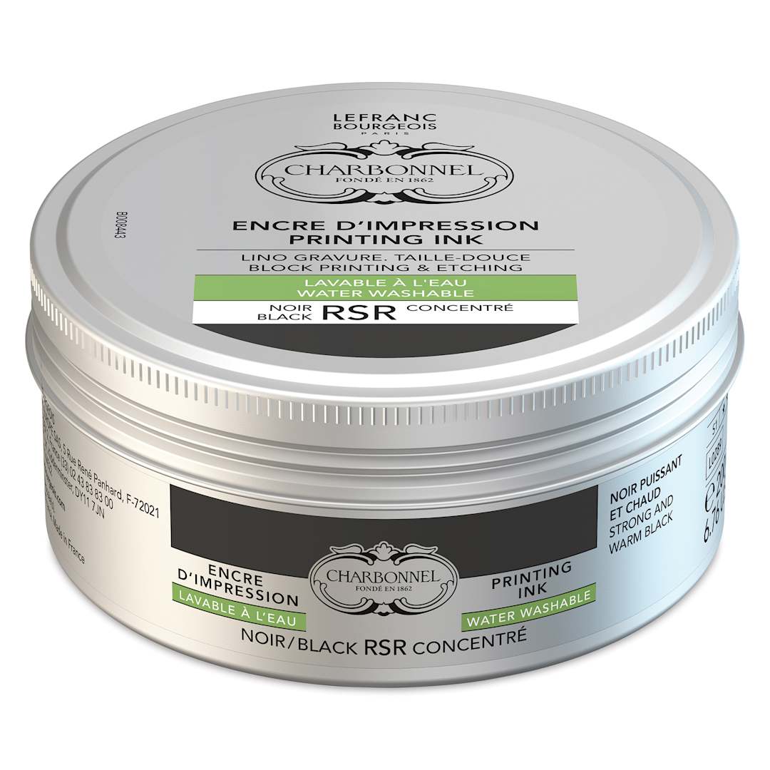 Open in modal - Charbonnel Water Washable Printing Ink - Black RSR, 200 ml