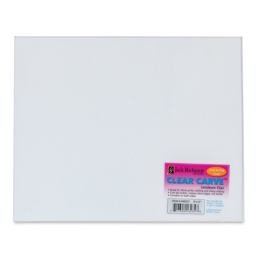 Open in modal - Richeson Clear Carve Linoleum - Piece, 8" x 10" - front of packaging