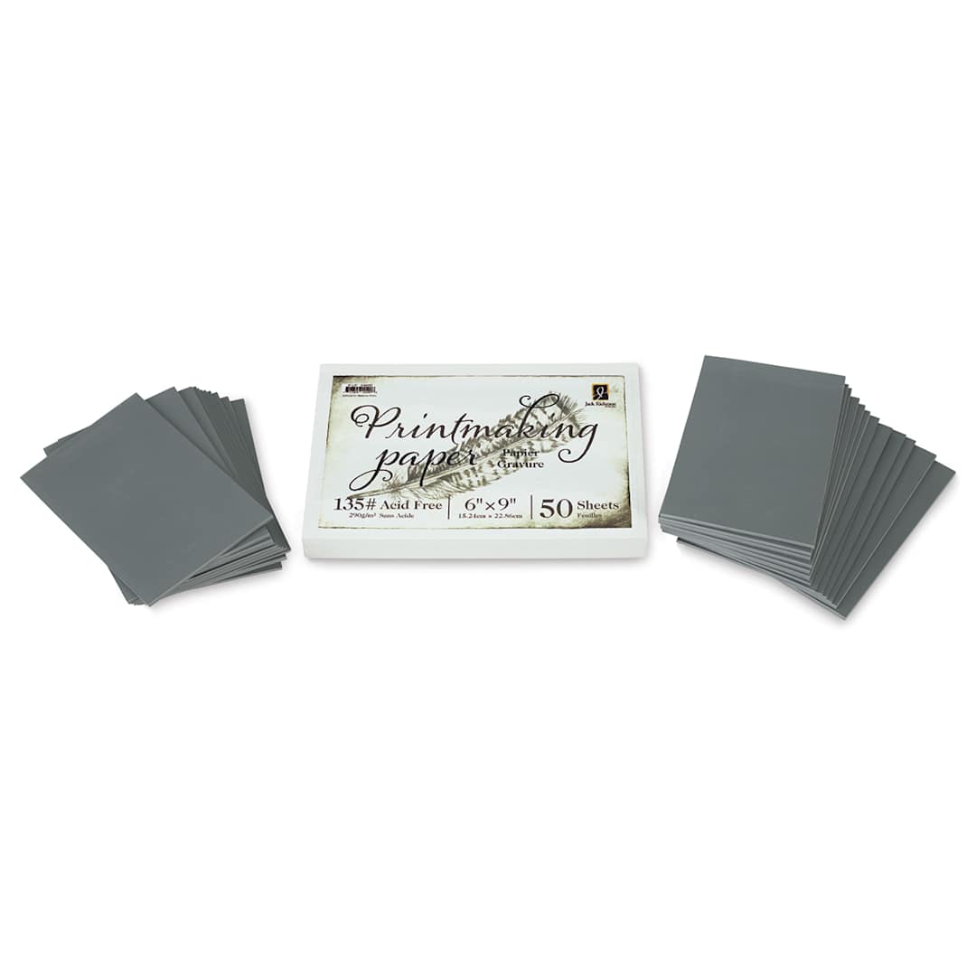 Open in modal - Richeson Printmaking Class Pack - Component Linoleum blocks shown with paper package