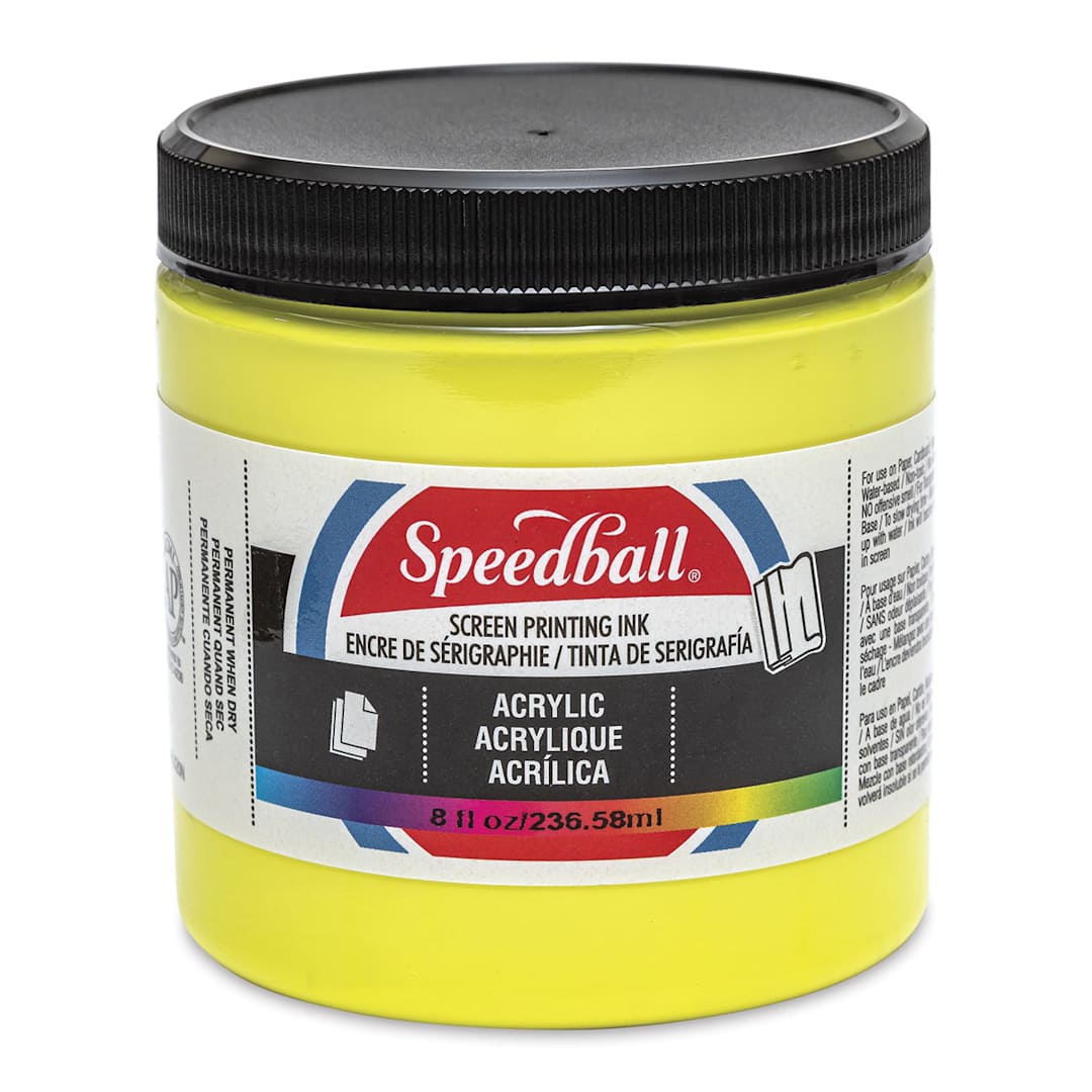 Open in modal - Speedball Permanent Acrylic Screen Printing Ink - Primrose Yellow, 8 oz
