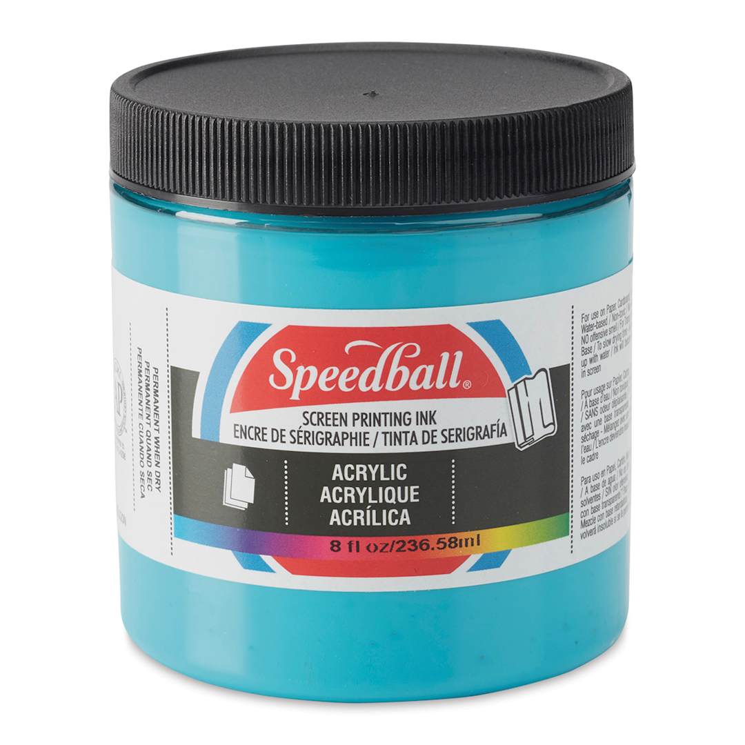 Open in modal - Speedball Permanent Acrylic Screen Printing Ink - Peacock Blue, 8 oz