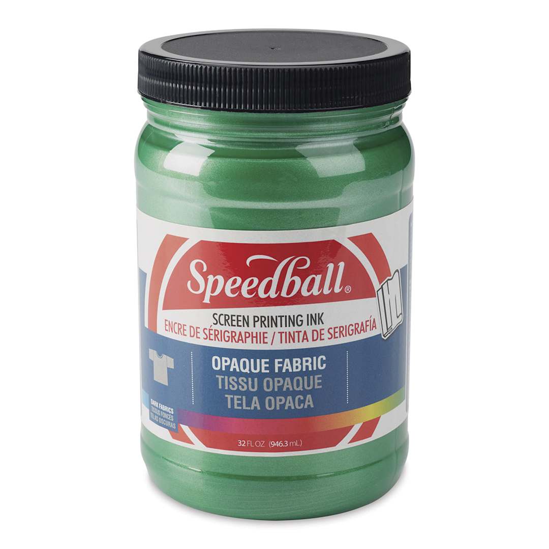Open in modal - Speedball Fabric Screen Printing Ink - Emerald Green (Opaque), 32 oz, Jar