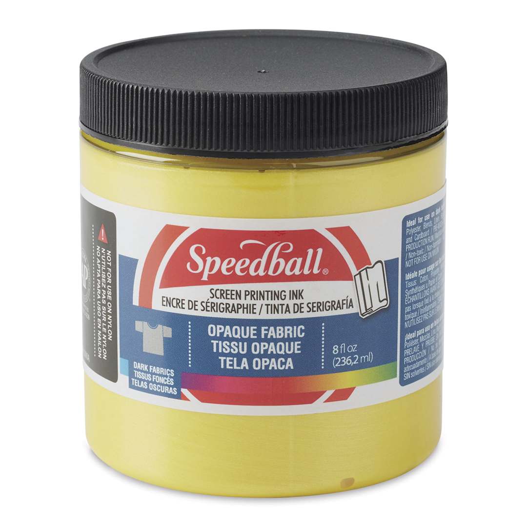 Open in modal - Speedball Fabric Screen Printing Ink - Citrine (Opaque), 8 oz, Jar