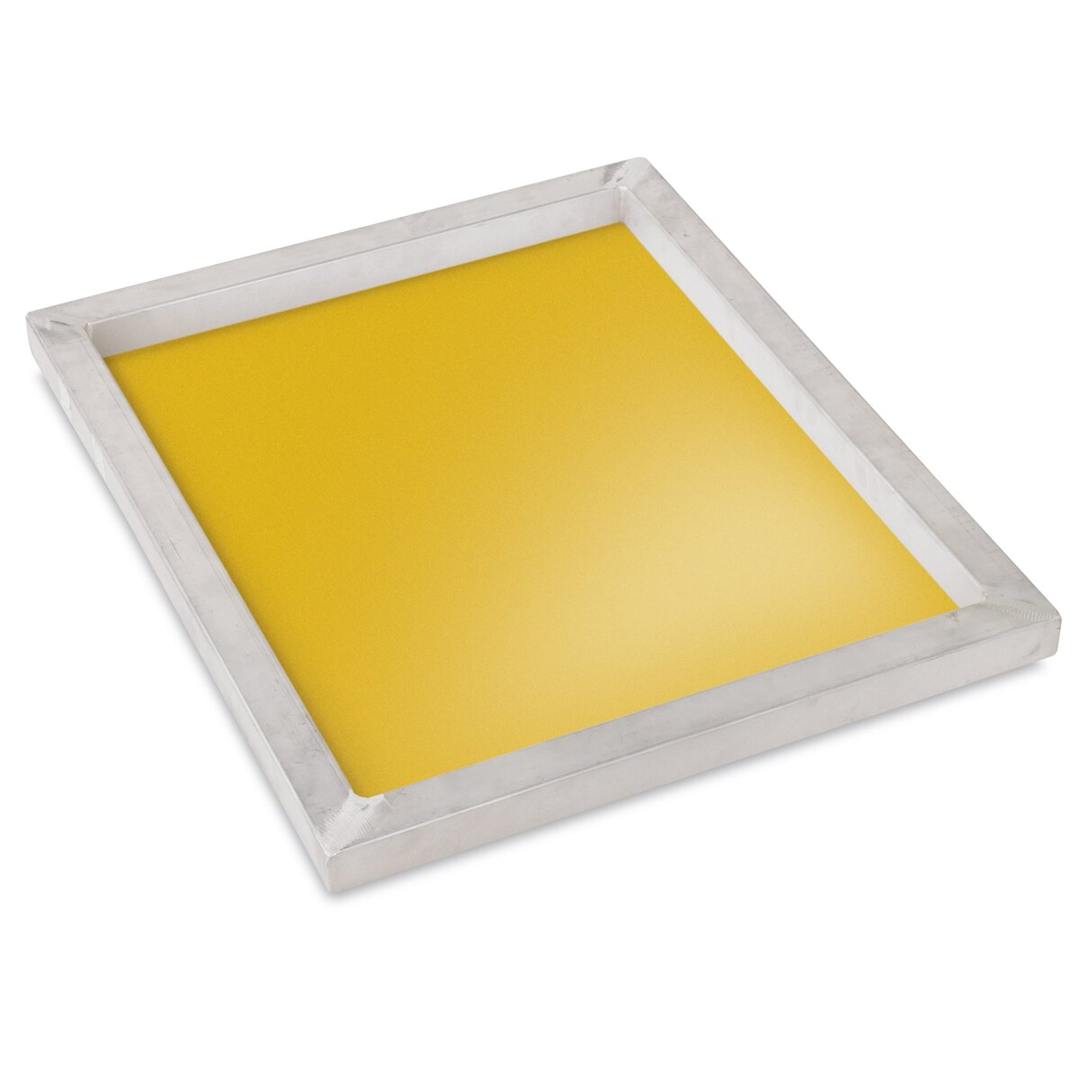 Open in modal - Printer's Edge Aluminum Screen Printing Frame - 23" x 31" x 1 1/2", Yellow, 230 mesh