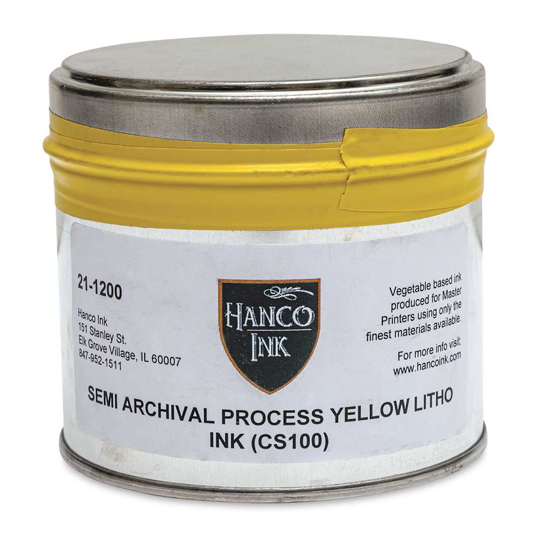Open in modal - Hanco Litho Ink - 1 lb, Process Yellow - front