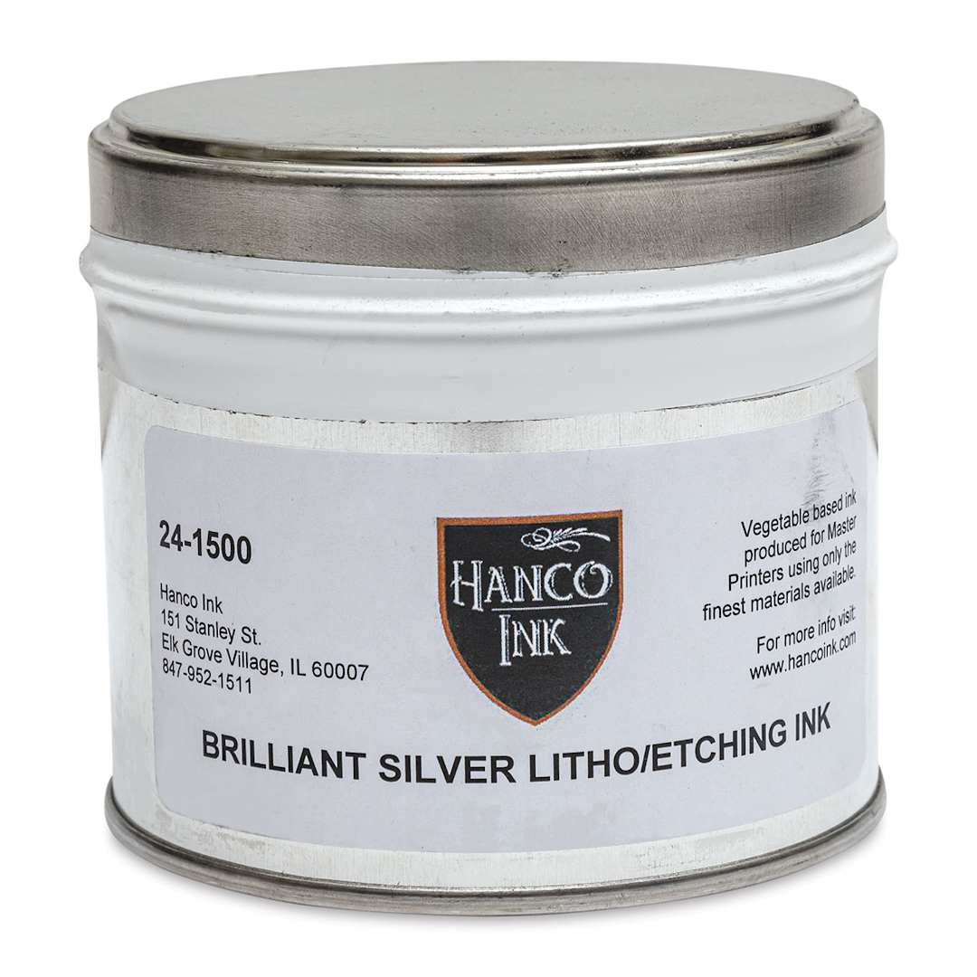 Open in modal - Hanco Litho Ink - 1 lb, Brilliant Silver - front