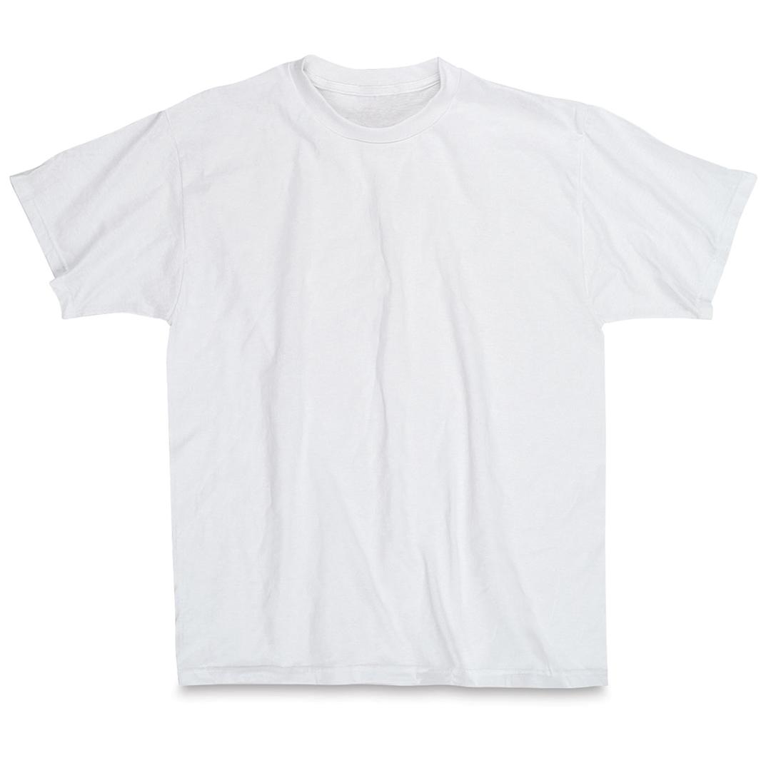 Open in modal - First Quality 50/50 T-Shirts, Adult Sizes - White Medium