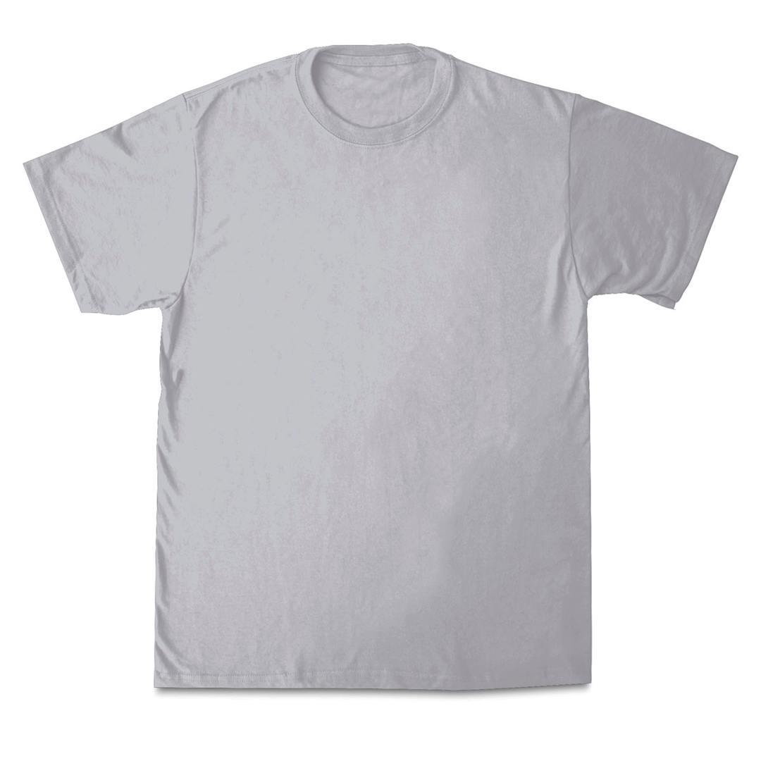 Open in modal - First Quality 50/50 Adult T-Shirts - Front view of Gray Shirt
