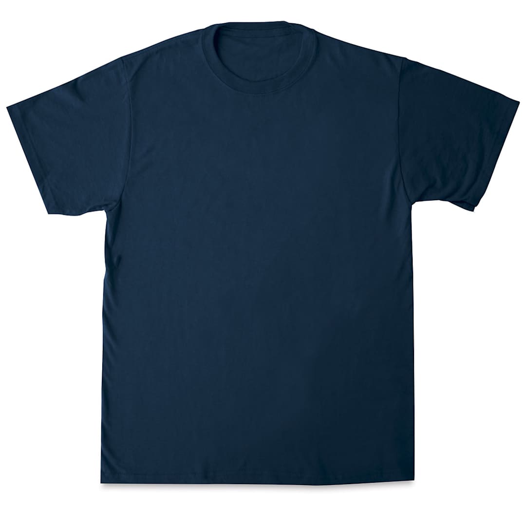 Open in modal - First Quality 50/50 T-Shirts, Adult Sizes - Navy Small