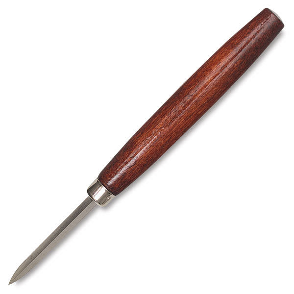 Open in modal - Intaglio Small Scraper - Wooden handle scraper at angle
