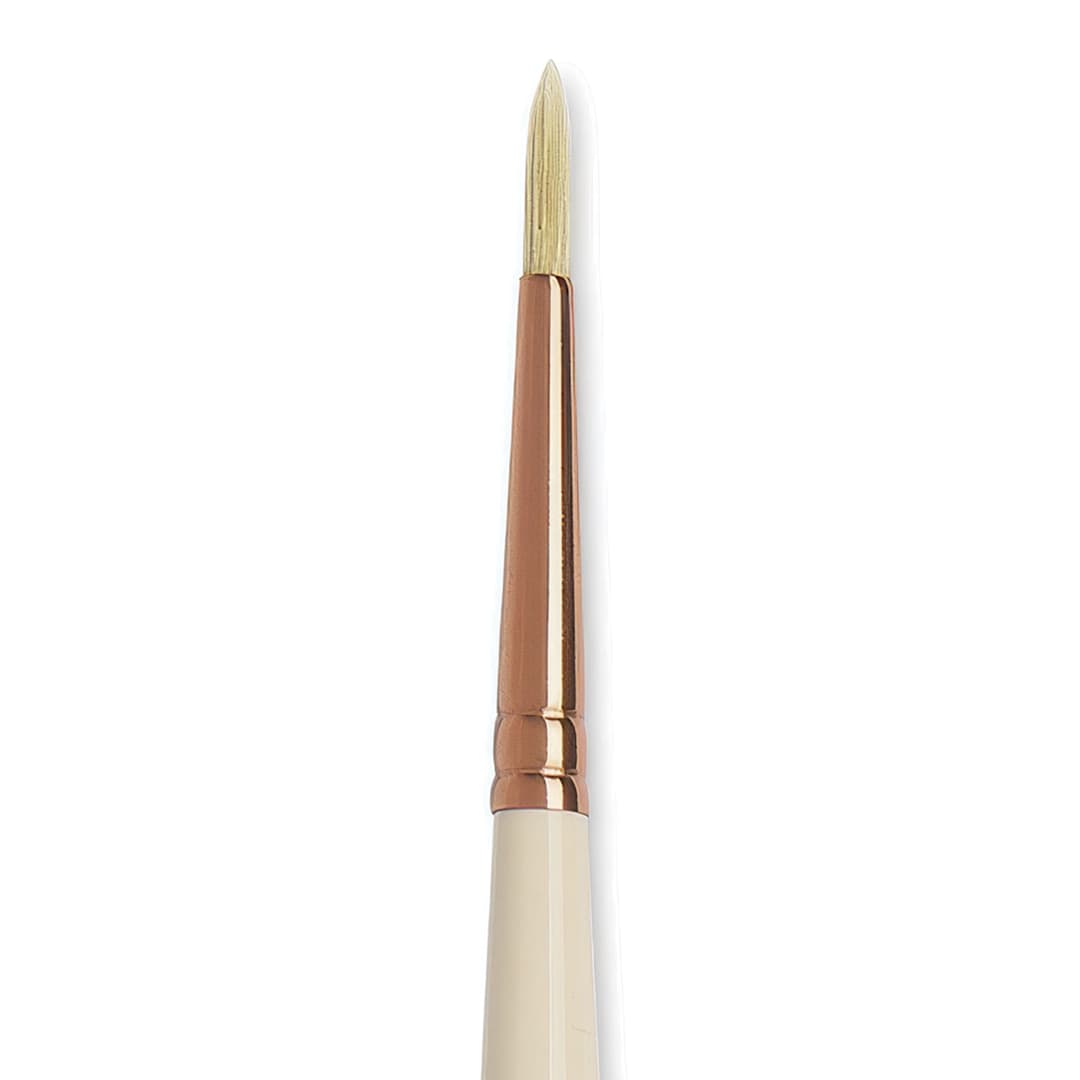 Open in modal - Blick x Raphaël L'Impressionniste Synthetic Bristle Brush - Round, Size 2, Long Handle close up