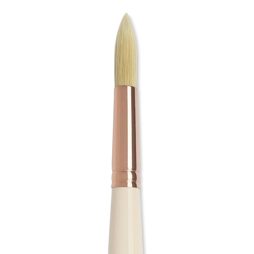 Open in modal - Blick x Raphaël L'Impressionniste Synthetic Bristle Brush - Round, Size 20, Long Handle close up
