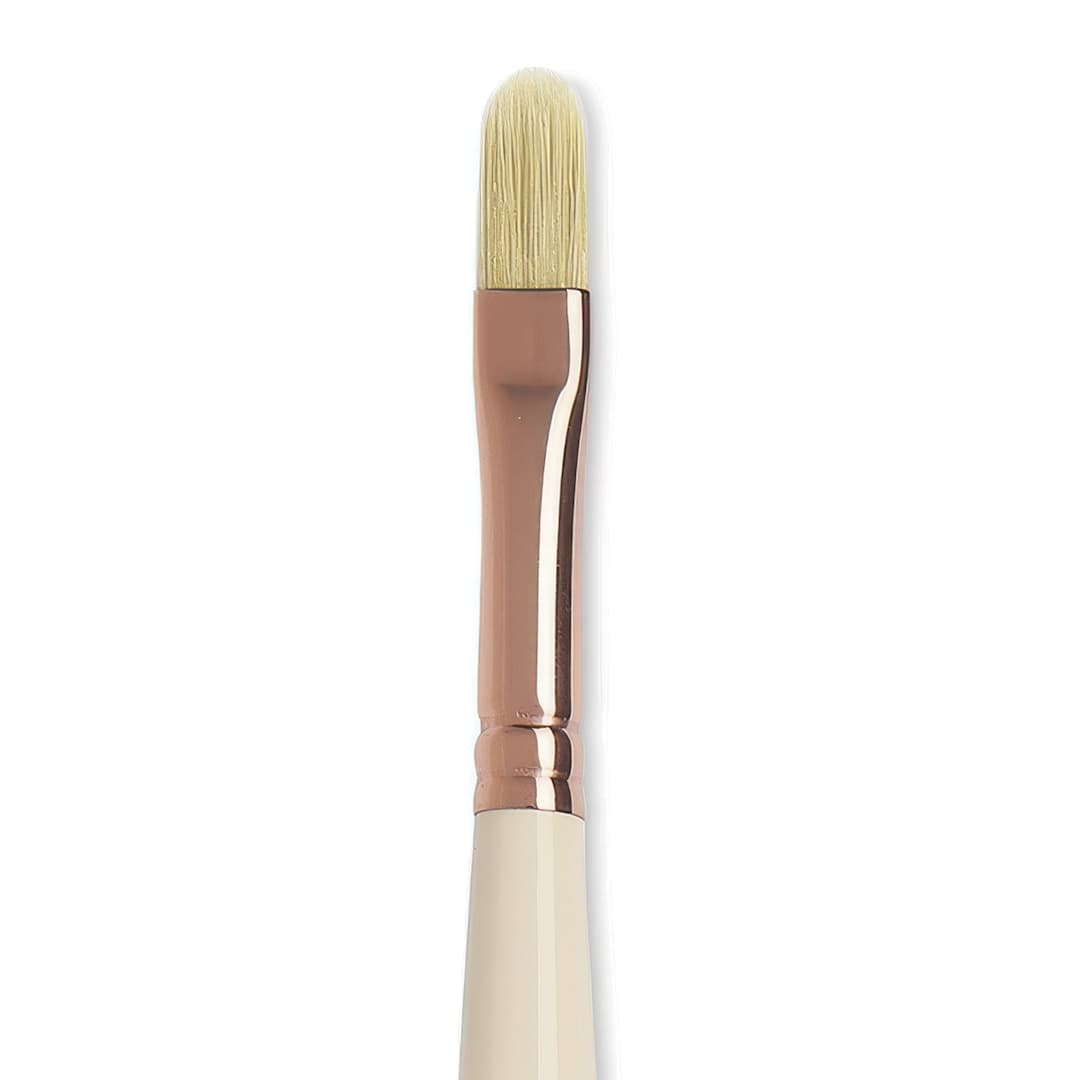 Open in modal - Blick x Raphaël L'Impressionniste Synthetic Bristle Brush - Filbert, Size 6, Long Handle close up