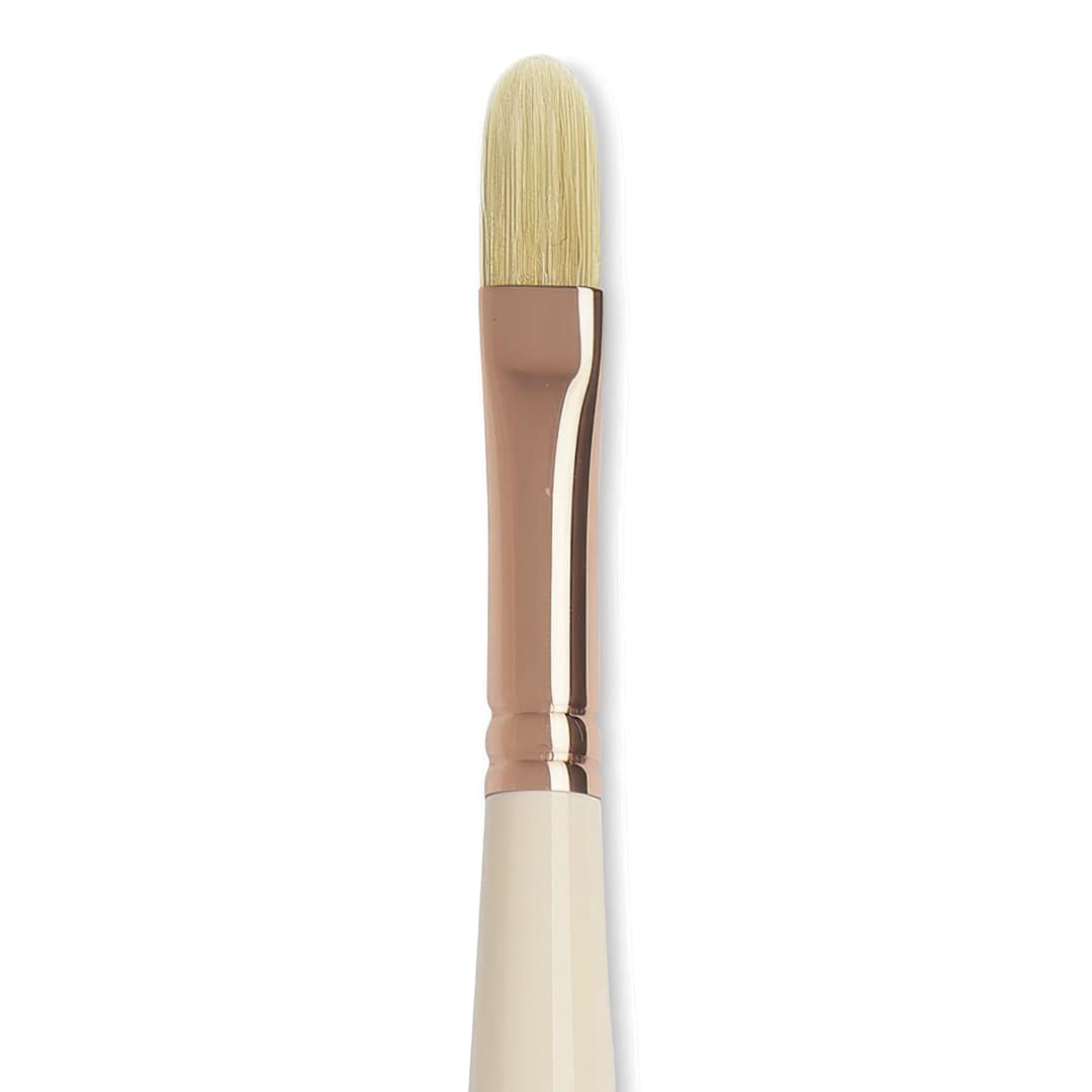 Open in modal - Blick x Raphaël L'Impressionniste Synthetic Bristle Brush - Filbert, Size 8, Long Handle close up