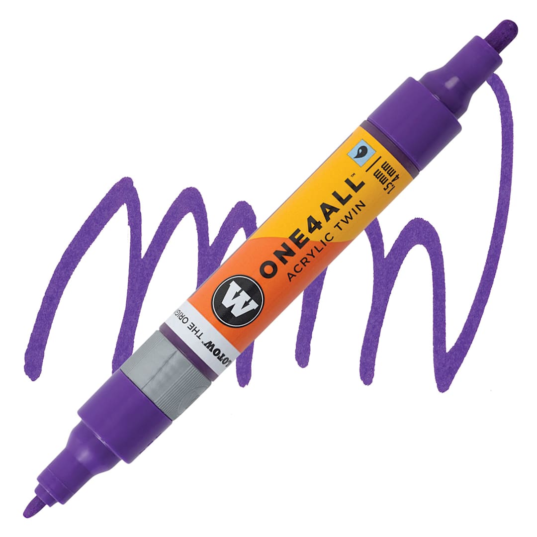 Open in modal - Molotow One4All Acrylic Twin Marker - Currant marker and swatch