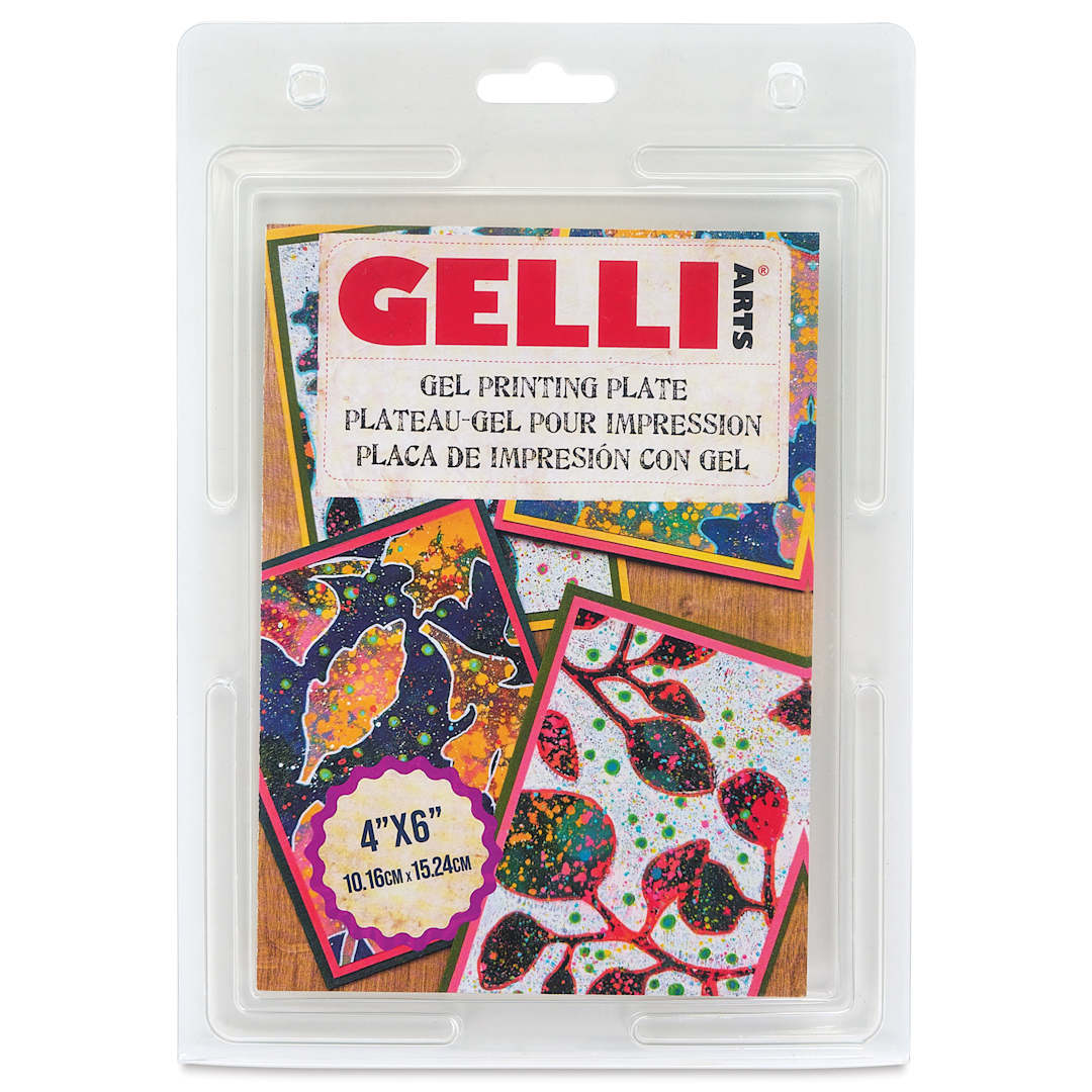Open in modal - Gelli Arts Gel Printing Plate - 4" x 6" x 3/8", Rectangle front of packaging