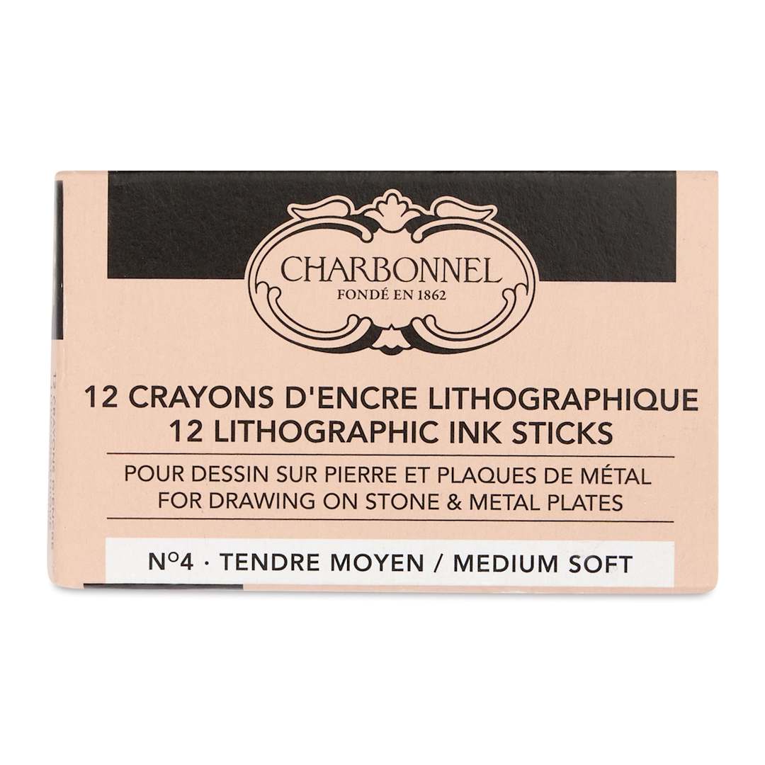 Open in modal - Charbonnel Lithographic Crayons - No 4 Medium Soft, Pkg of 12, front of package