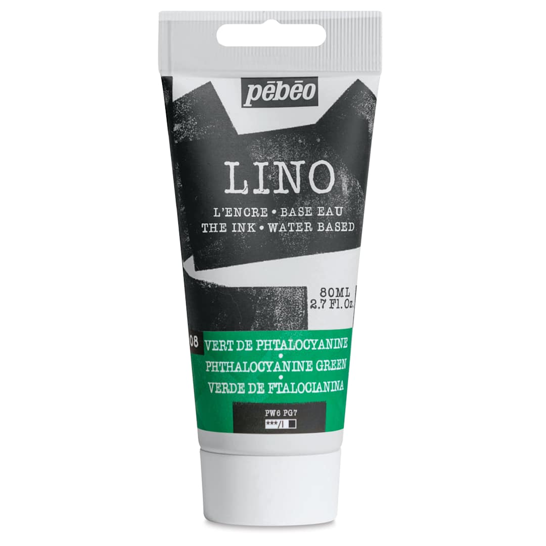 Open in modal - Pebeo Lino Ink - Phthalocyanic Green, 80 ml Tube