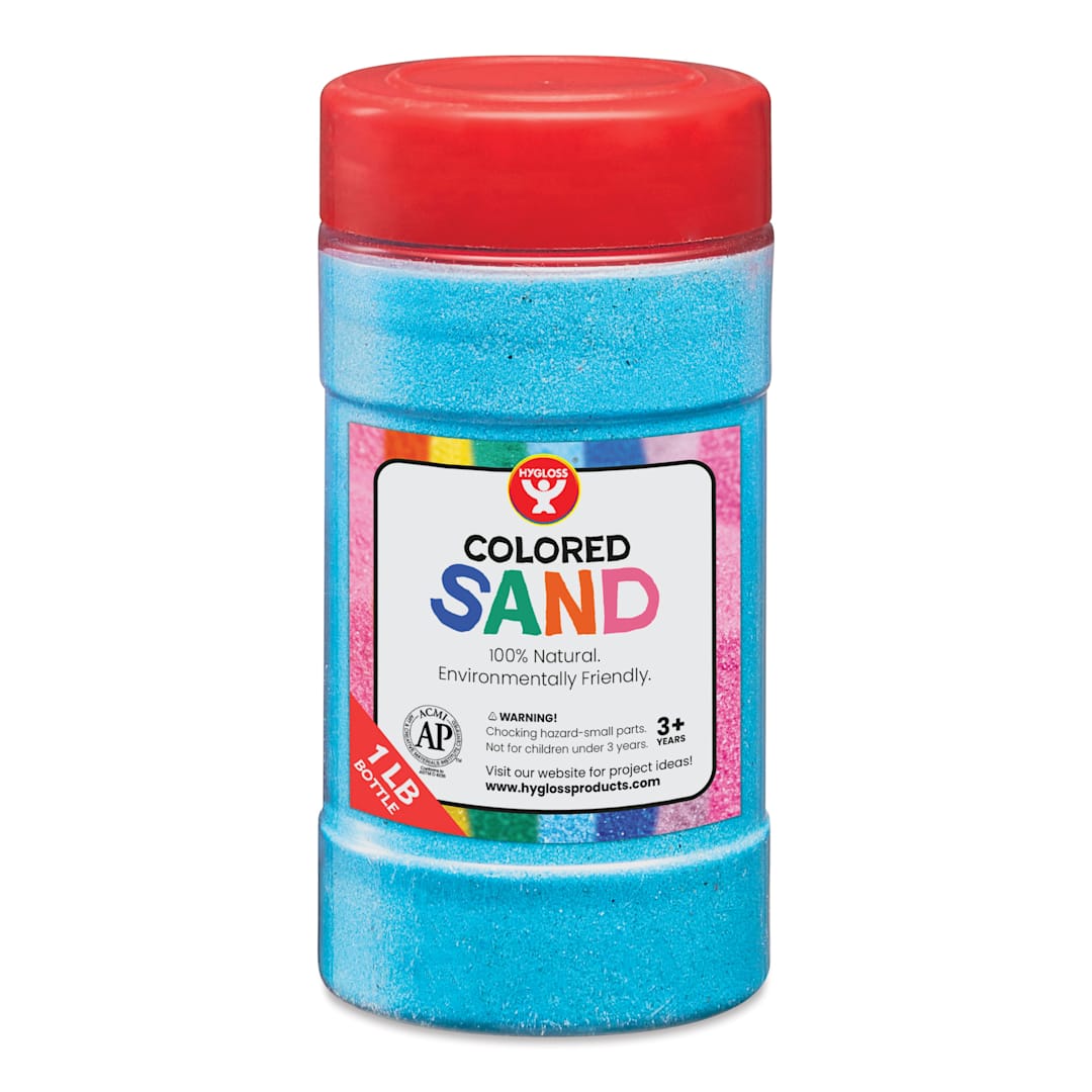 Open in modal - Hygloss Colored Sand - Light Blue, 1 lb Jar