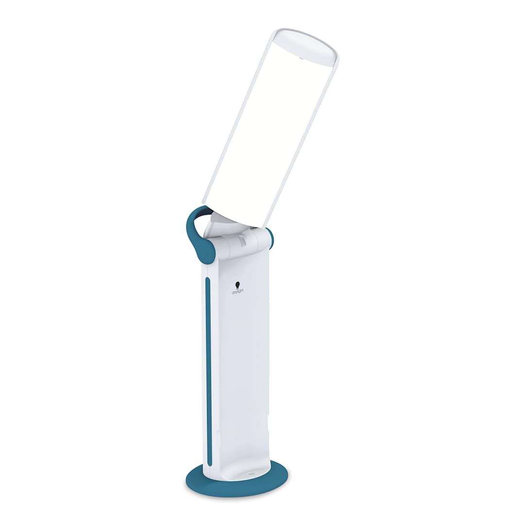Open in modal - Daylight Twist 2 Go Lamp (twistable shade partially raised and twisted)