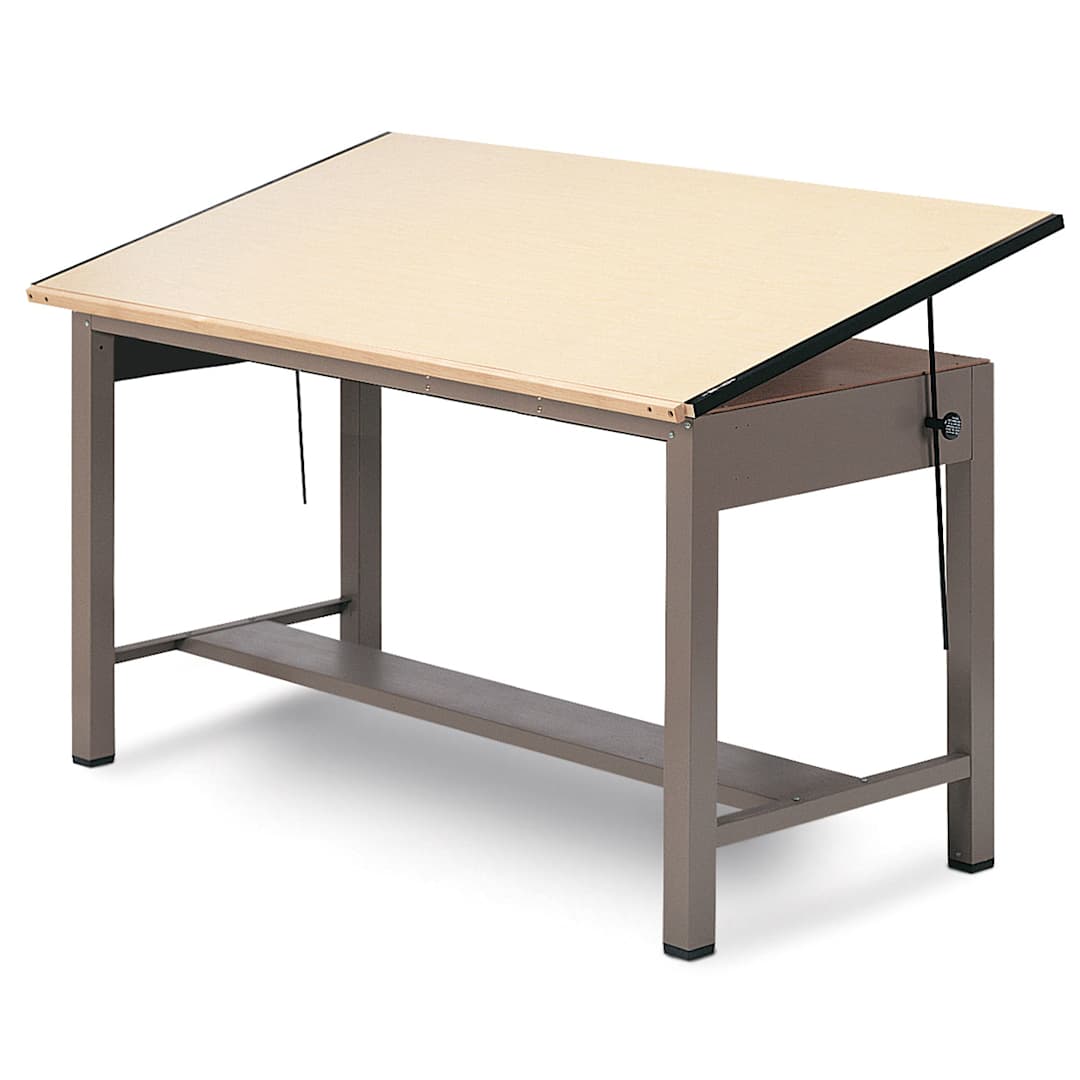 Open in modal - Mayline Ranger Medium Steel Four-Post Drawing Table - 72" x 37-1/2"
