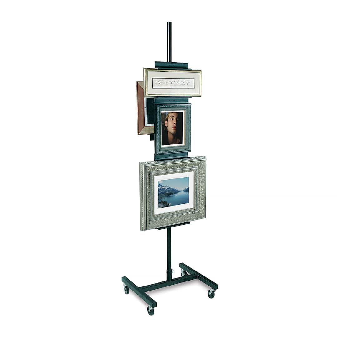Open in modal - Testrite Art Tree - Angled view of Tree displaying 6 pieces of art

