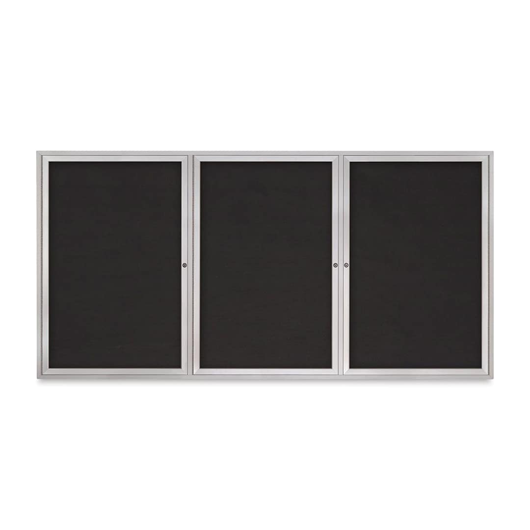Open in modal - Tac-On Display Board, 3 Door - 96" x 48", Easy Tack/3 Door, Fabric