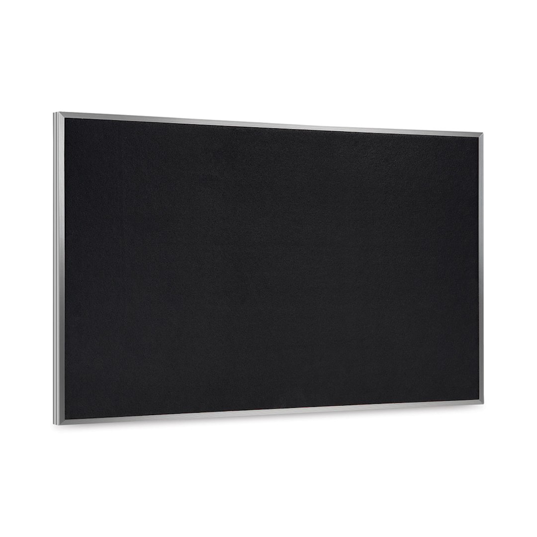 Open in modal - Ghent Recycled Rubber Tackboard - 5 ft x 3 ft, Black