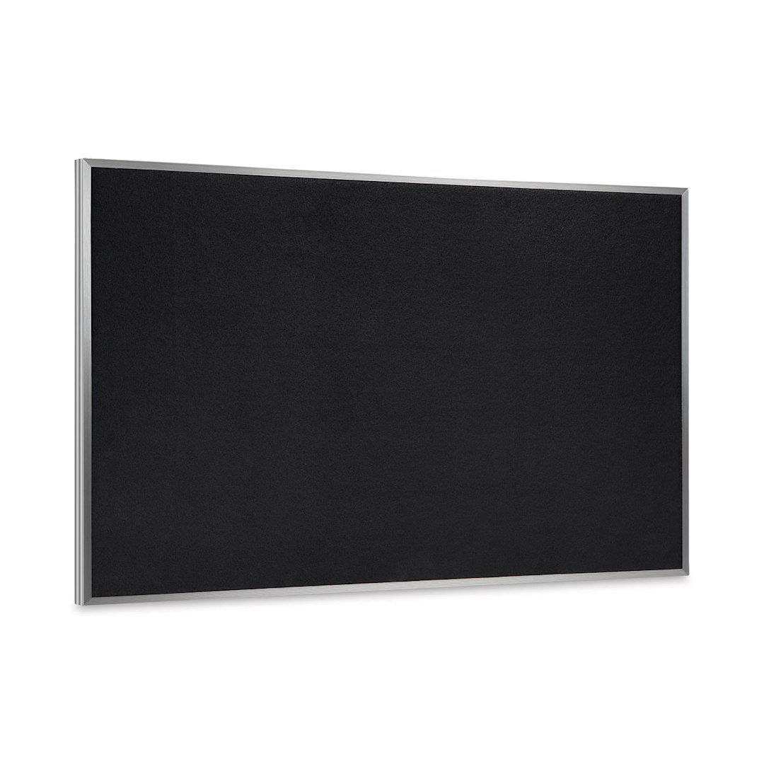 Open in modal - Ghent Recycled Rubber Tackboard - 6 ft x 4 ft, Black
