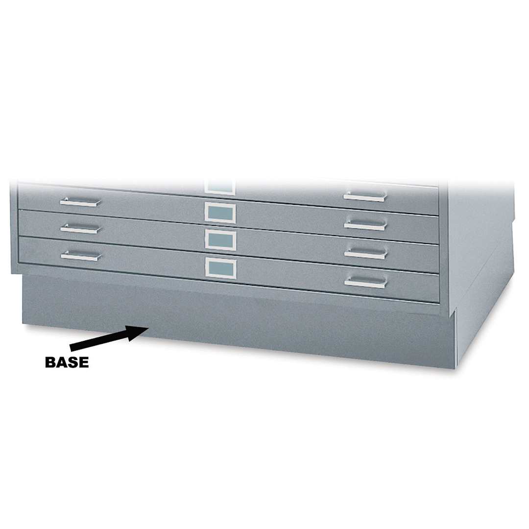 Open in modal - Safco 5-Drawer Steel File - Gray, Flat File Base, Medium
