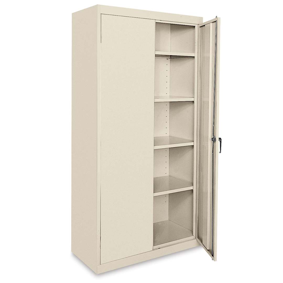 Open in modal - Sandusky Lee Storage Cabinet - 36" x 72" x 18", Putty, With Adjustable Shelves