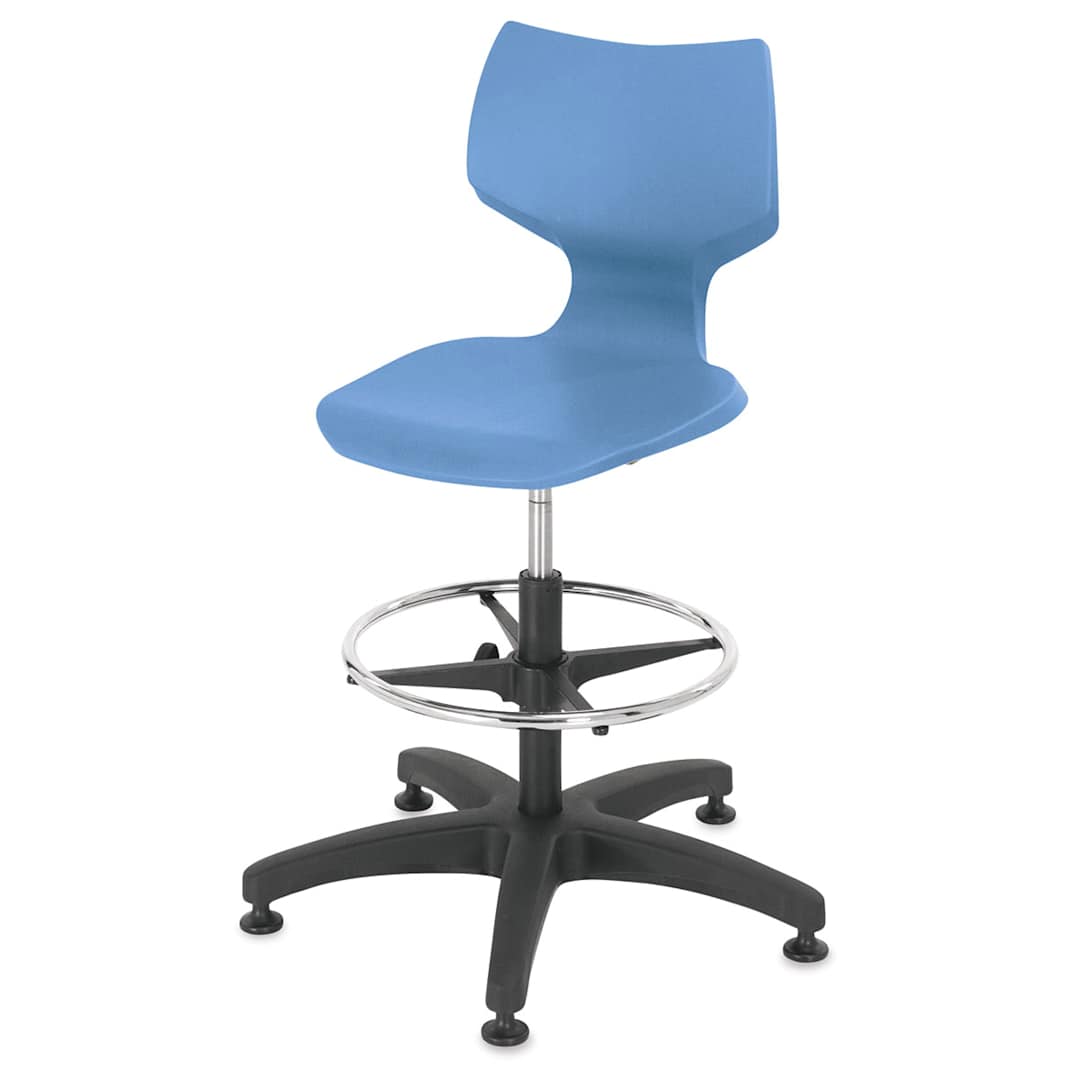 Open in modal - Smith System Flavors Adjustable Stool - Cerulean, with Gliders