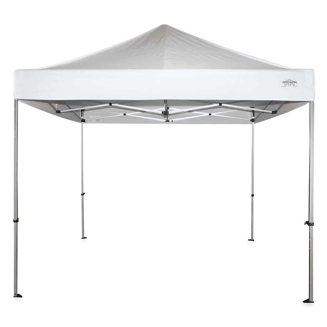 Open in modal - Caravan Aluma Canopy - Front view of set up Canopy
