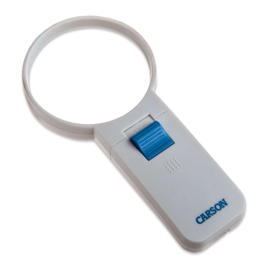Open in modal - Carson Illuminated Handheld LED Lighted Magnifier - 3"Dia. (Front)
