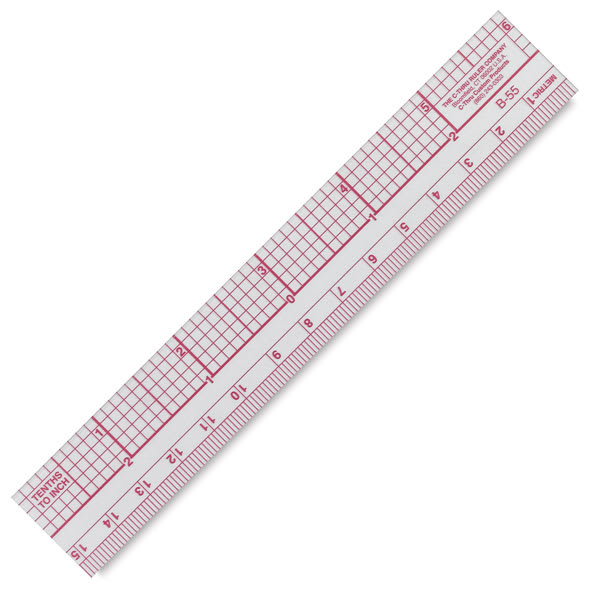 Open in modal - 10ths Metric Beveled Ruler - 6" x 1"