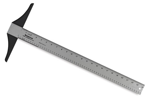 Open in modal - Staedtler Aluminum T-Squares - Top view of T-Square at angle