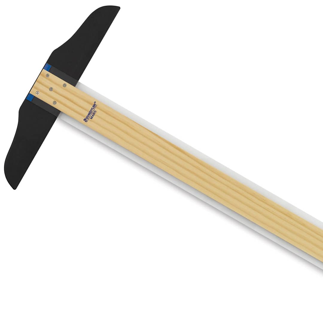 Open in modal - Staedtler Acrylic Edge Wood T Square - 24", Wood