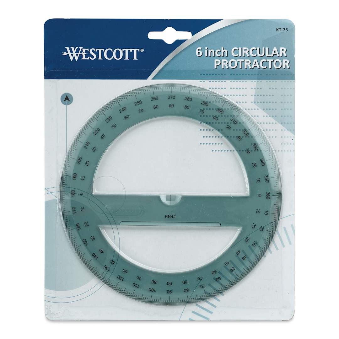 Open in modal - Westcott Circle Protractor - 6" (front of packaging)